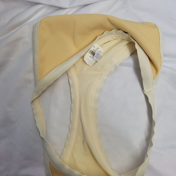 NEW AERIE floral triangle bikini top and ribbed high cut bottoms L - Picture 6 of 12